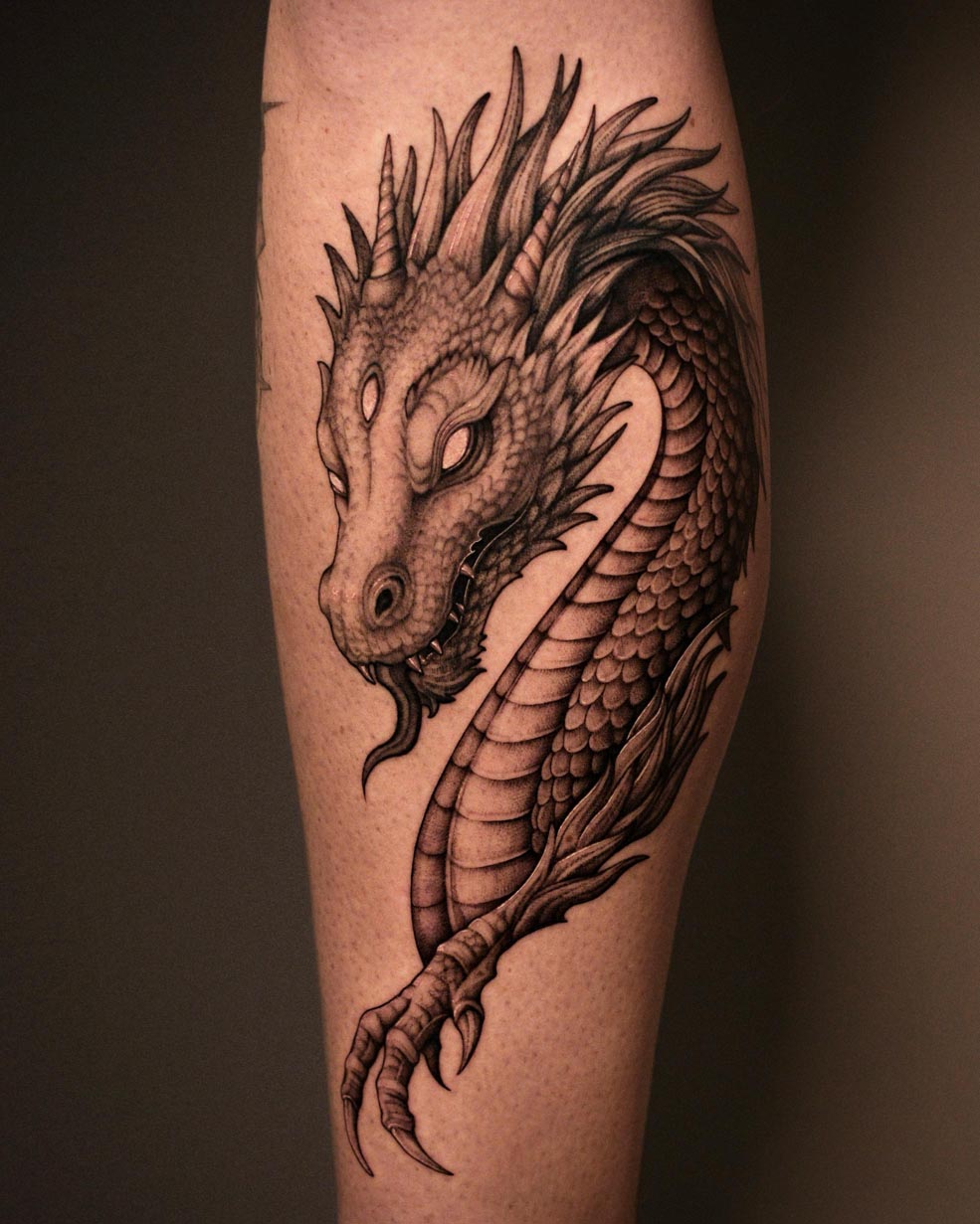 tattoo drache ganzes bild